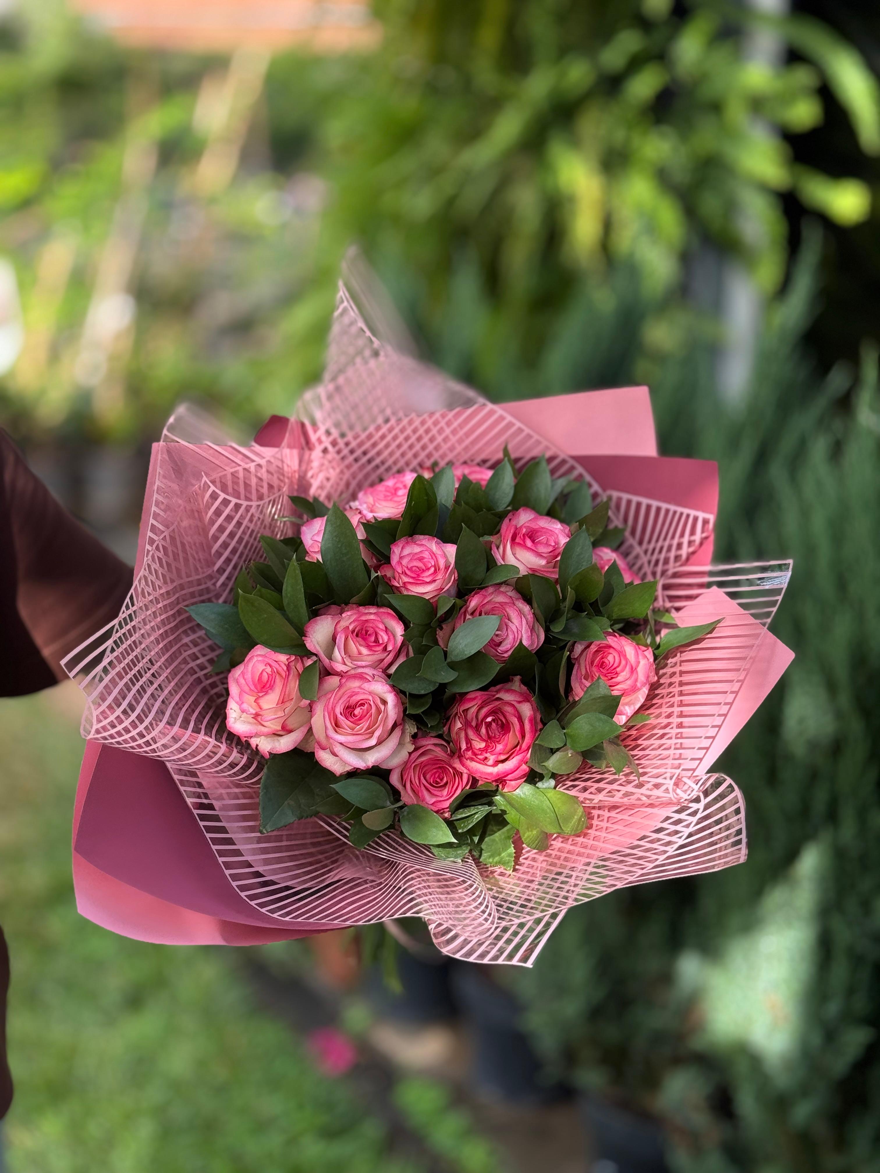 Buquê de Rosas Rosa 