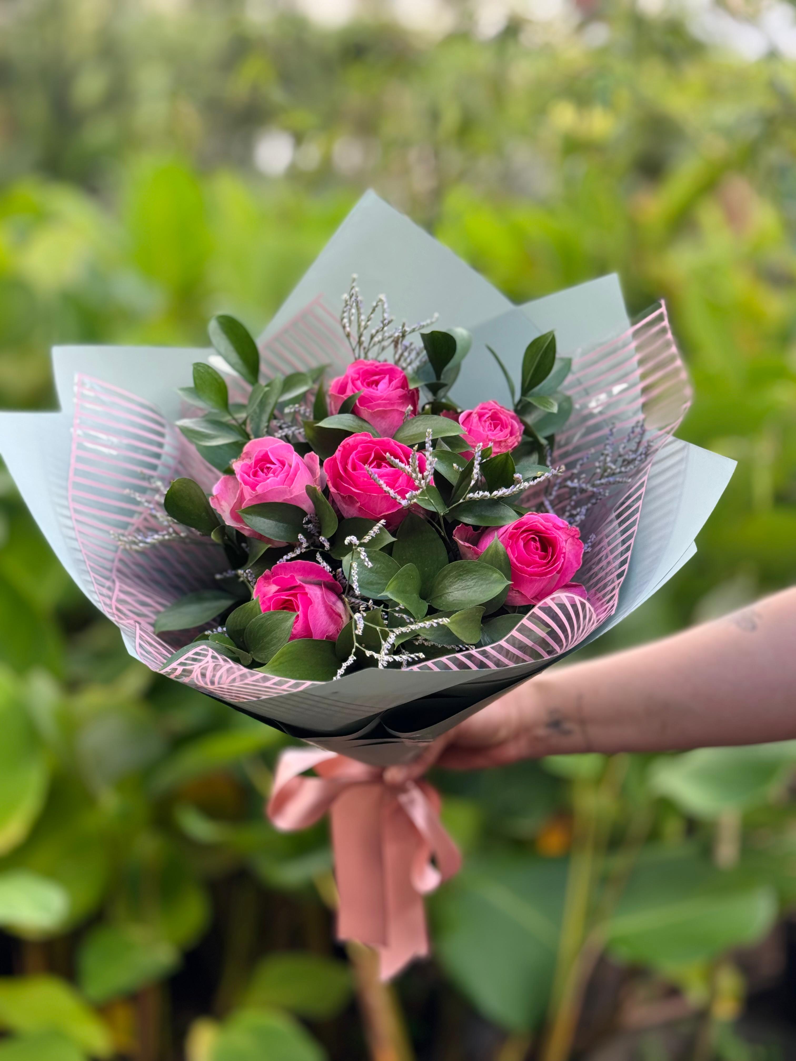 Buquê de Rosas Rosa